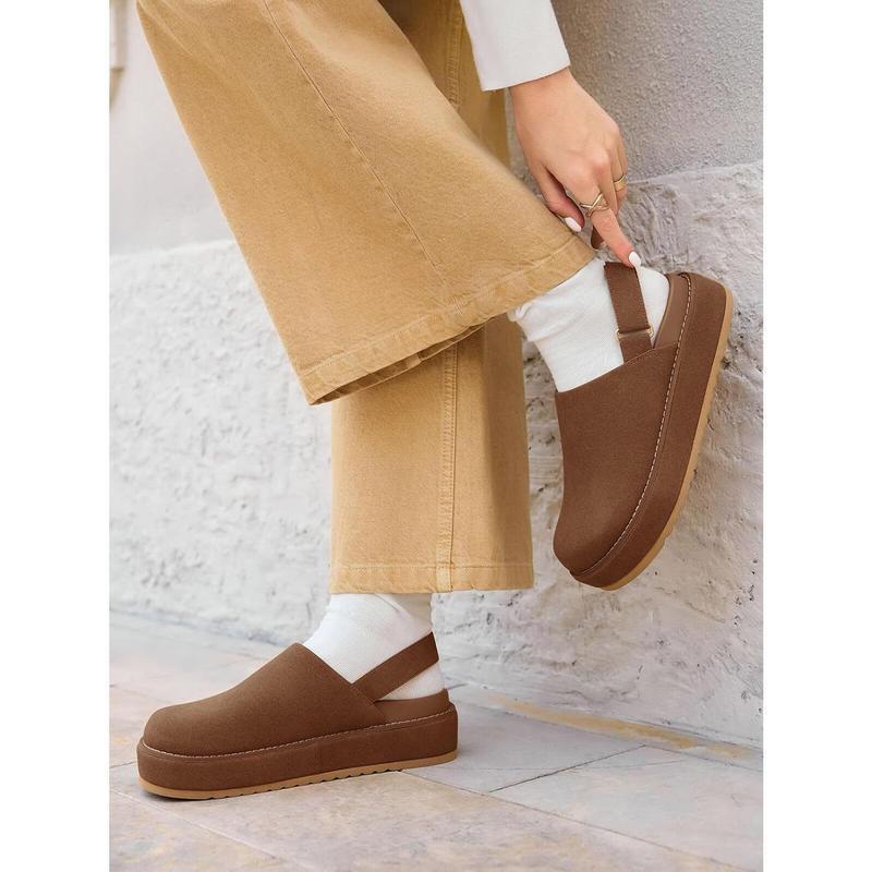 Stonebrook Studio - Stonebrook Studio | Women’s Slip - On Velvet Platform Clogs - Flat Comfort Casual Slippers