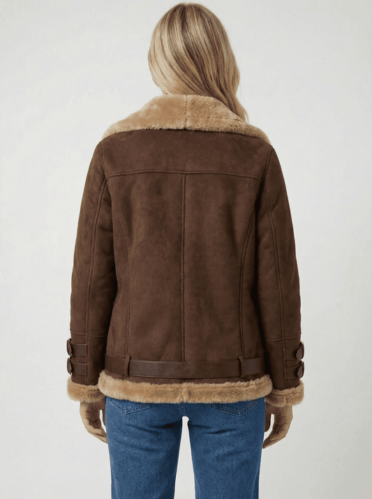 Stonebrook Studio - StonebrookStudio | Women’s Vintage Contrast Collar Jacket – Classic Coat Style