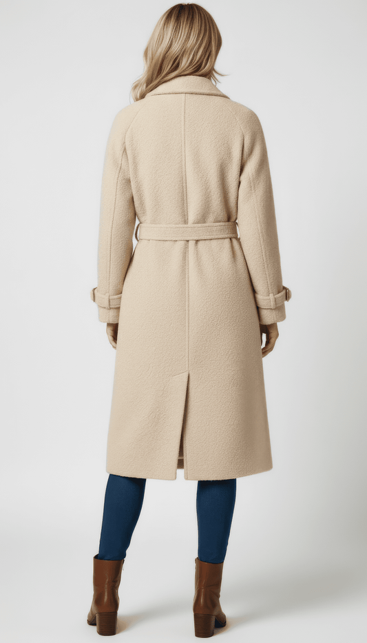 Stonebrook Studio - StonebrookStudio | Women's Fleece Winter Jacket - Chic Beige Coat