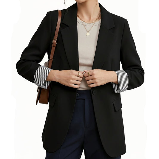 Stonebrook Studio - StonebrookStudio | Women’s Classic Blazer Single Button - Smart Casual All Season