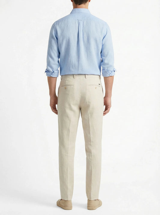 Stonebrook Studio - Stonebrook Studio | Men’s Casual Linen Trousers - Straight Fit