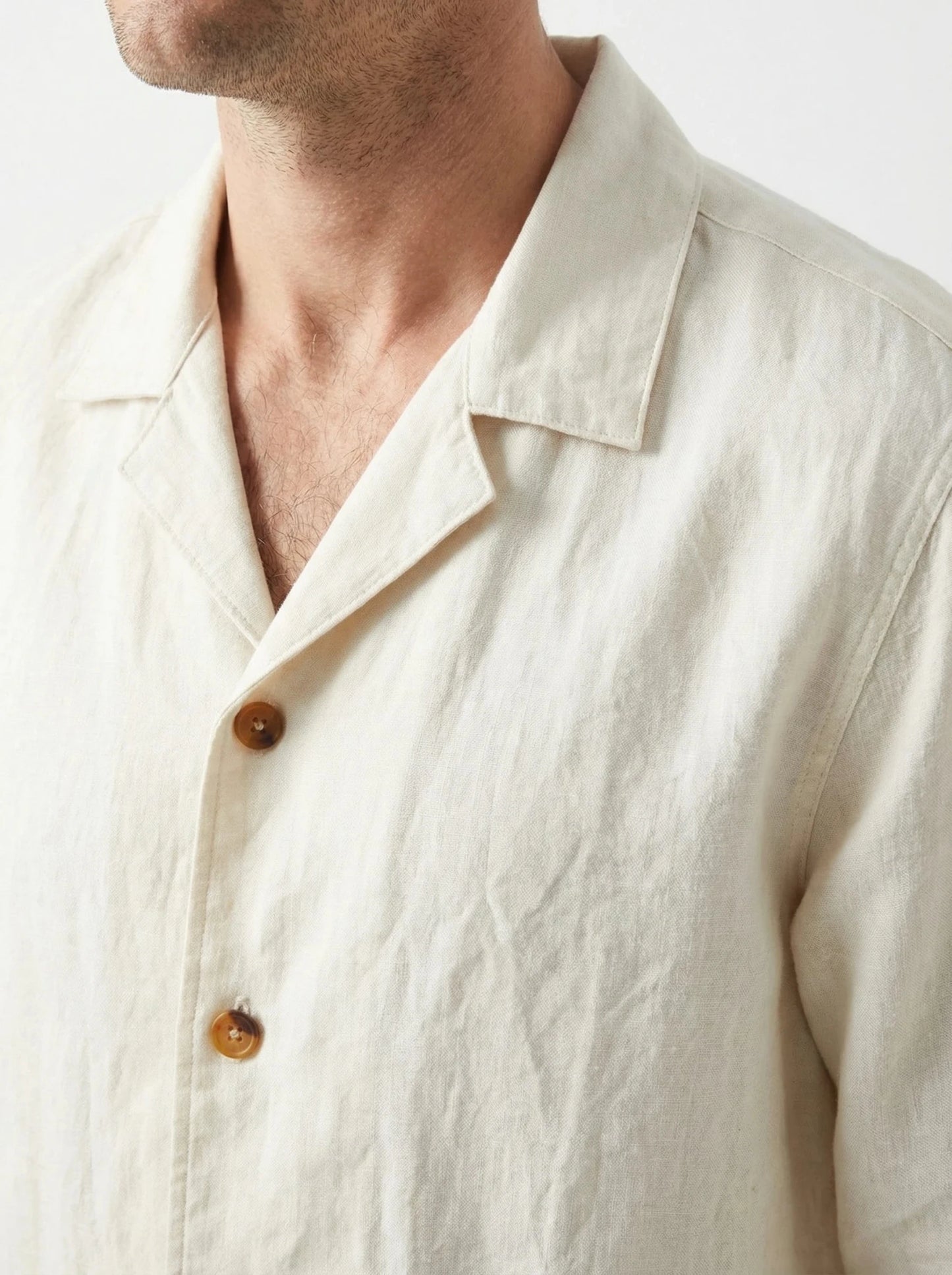 Stonebrook Studio - StonebrookStudio | Men’s White Cotton Short Sleeve Shirt - Classic Casual Style