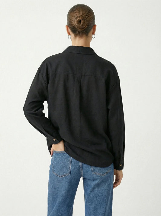 Stonebrook Studio - StonebrookStudio | Women’s Long Sleeve Linen Cotton Shirt