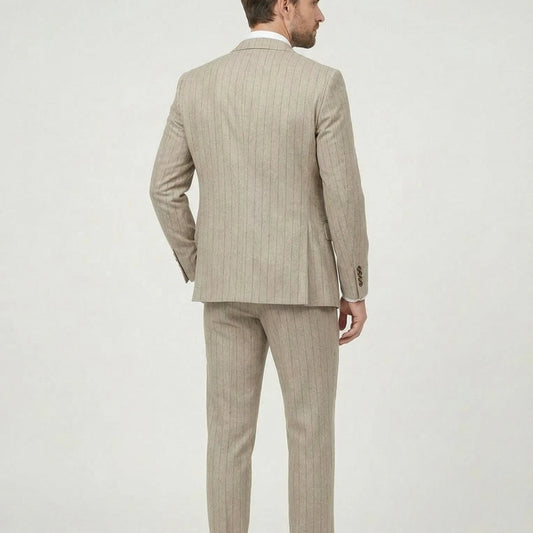 Stonebrook Studio - StonebrookStudio | Men's Three Piece Suit Slim Fit - Tommy Beige