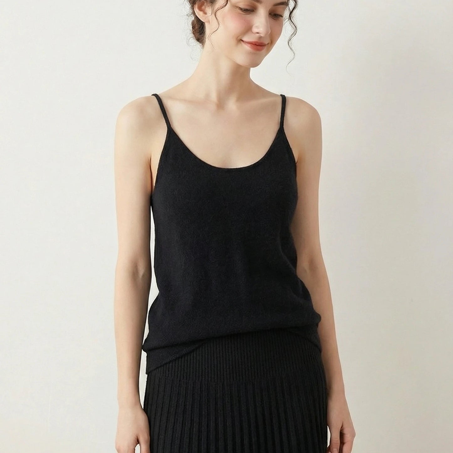 Stonebrook Studio - Stonebrook Studio | Women's Cashmere Wool Camisole - Comfortable Slim Fit Knit Top