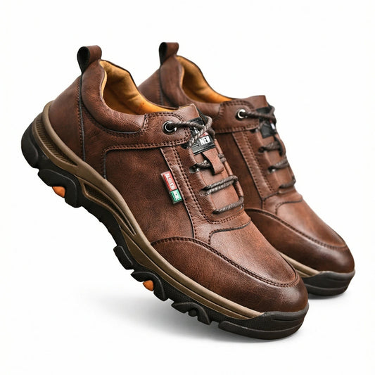 Stonebrook Studio - StonebrookStudio | Men’s Leather Outdoor Walking Shoes - Waterproof Lace Up