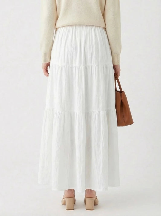 Stonebrook Studio - Stonebrook Studio | Women’s Cotton A - Line Skirt - Breathable High Waist Casual Wear