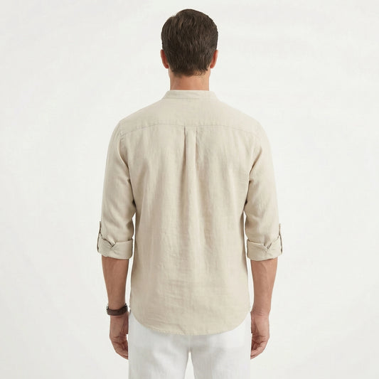 Stonebrook Studio - Stonebrook Studio | Men’s Breathable Linen Shirt - Lightweight Long Sleeve Casual Wear