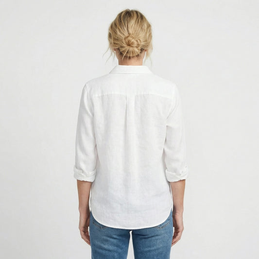 Stonebrook Studio - Stonebrook Studio | Women’s Cotton Linen Blouse - Long Sleeve Lightweight Casual Fit