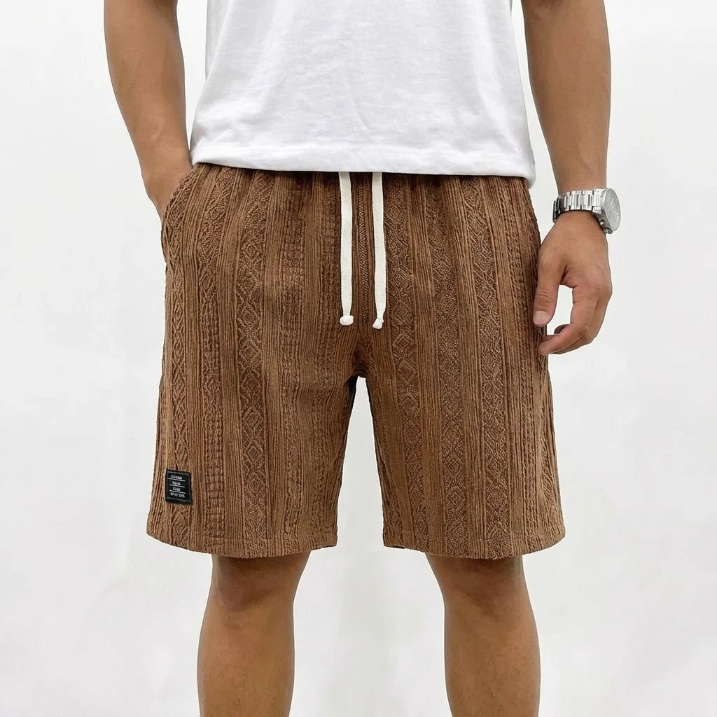 Stonebrook Studio - Stonebrook Studio | Men’s Cotton Knit Shorts - Elastic Waist Comfort Casual Drawstring Wear