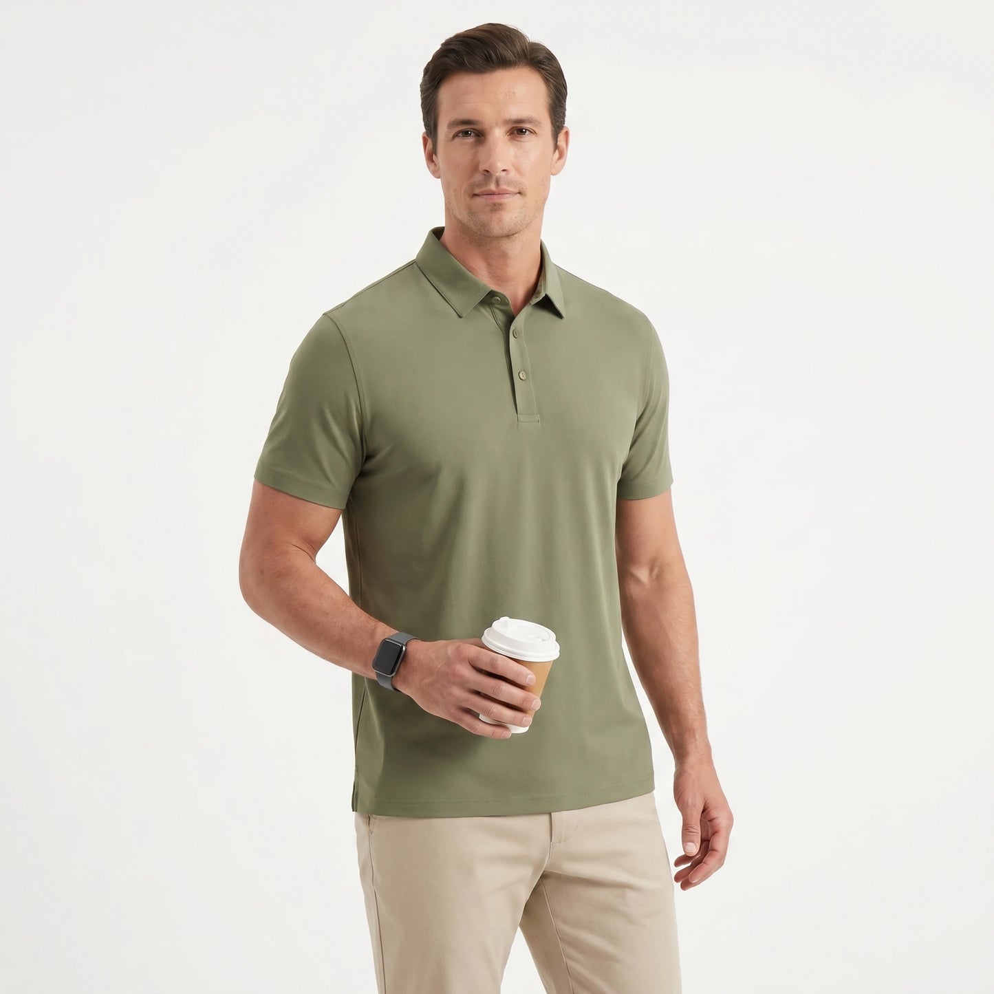 Stonebrook Studio - Stonebrook Studio | Men’s Wrinkle - Free Quick - Dry Polo Shirt - Stretch Business Casual