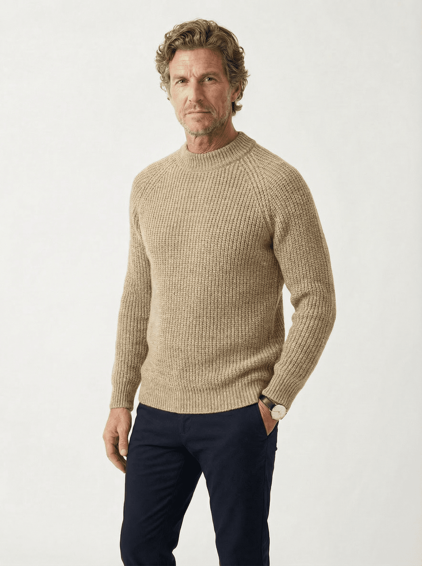 Stonebrook Studio - StonebrookStudio | Men’s Slim - Fit Ribbed Sweater – Classic Knit Style
