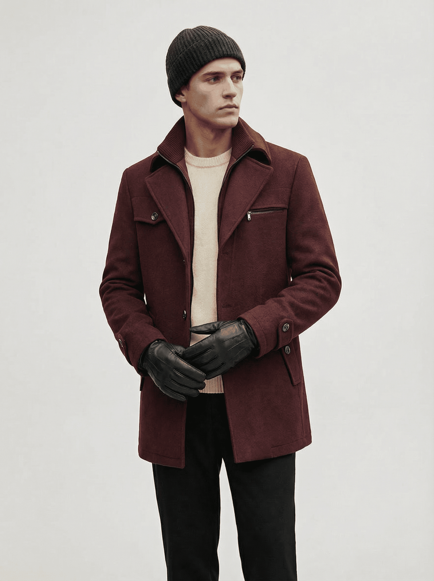 Stonebrook Studio - StonebrookStudio | Men’s Waterproof Winter Jacket – Minimal Clean Cold - Weather Style