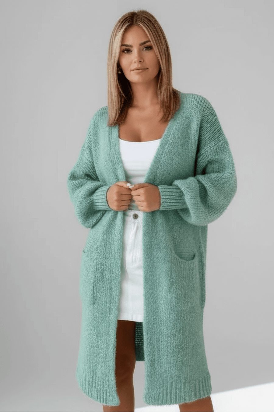 Stonebrook Studio - StonebrookStudio | Long Knitted Cardigan - Soft Knit Sweater with Pockets