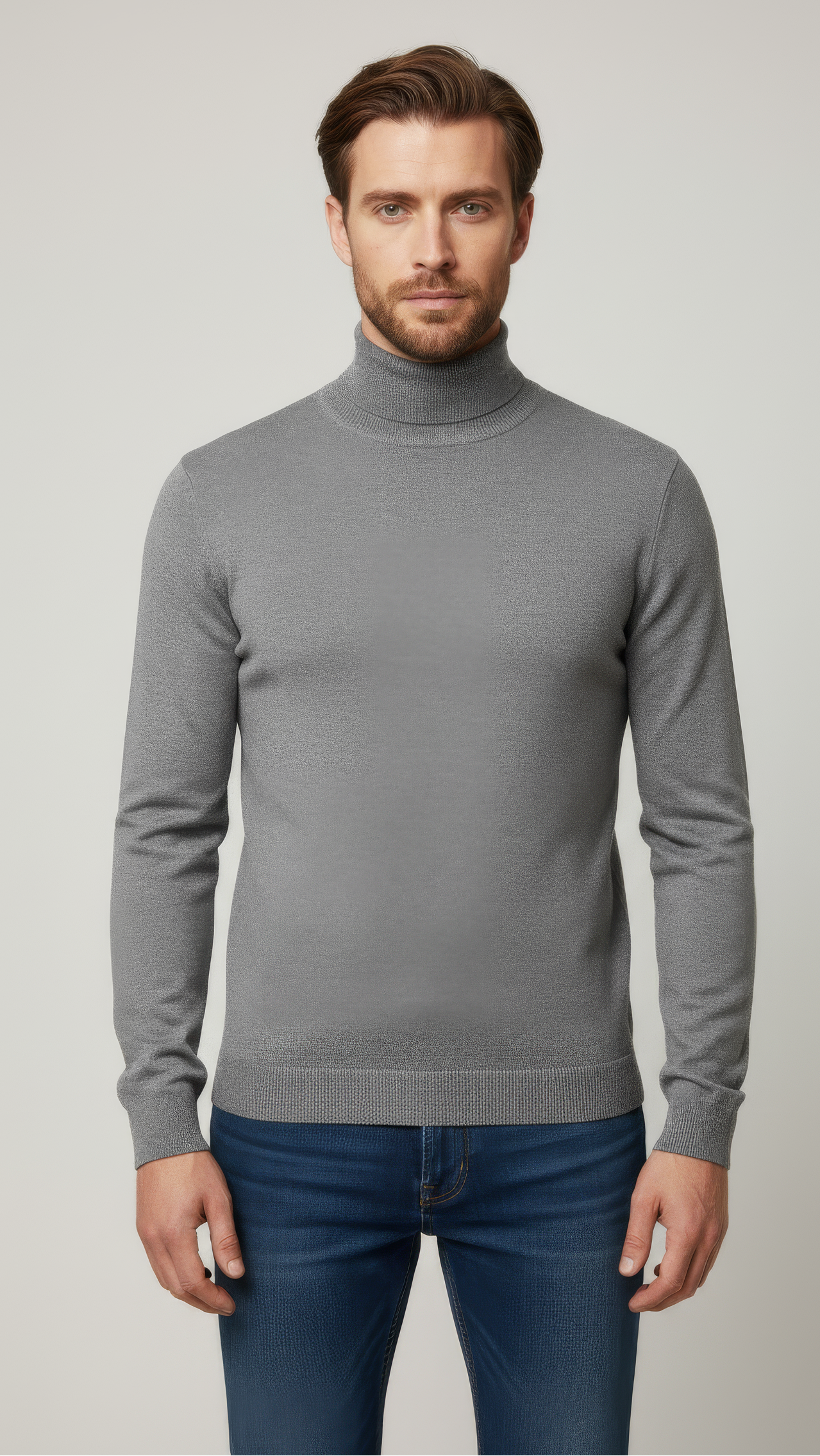 Pure_Merino_Roll_Neck_Jumper_Classic_Warm_Pullover_Grey