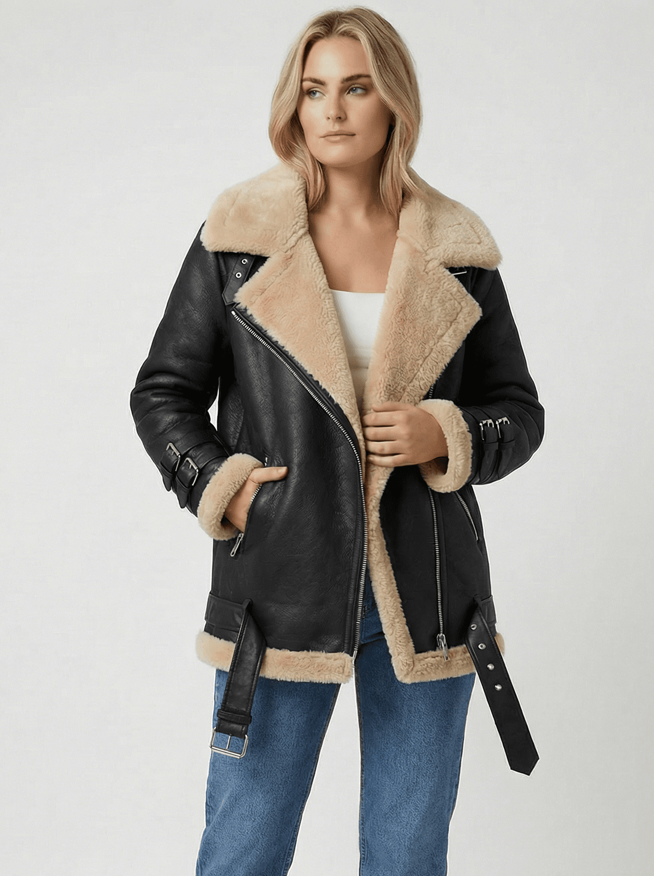 Stonebrook Studio - StonebrookStudio | Women’s Vintage Contrast Collar Jacket – Classic Coat Style