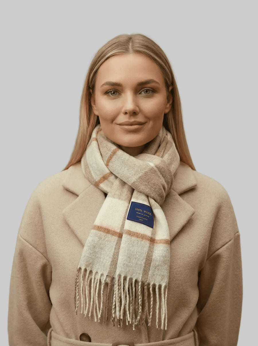 Stonebrook Studio - StonebrookStudio | British Classic Wool Scarf – Retro Striped Winter Style