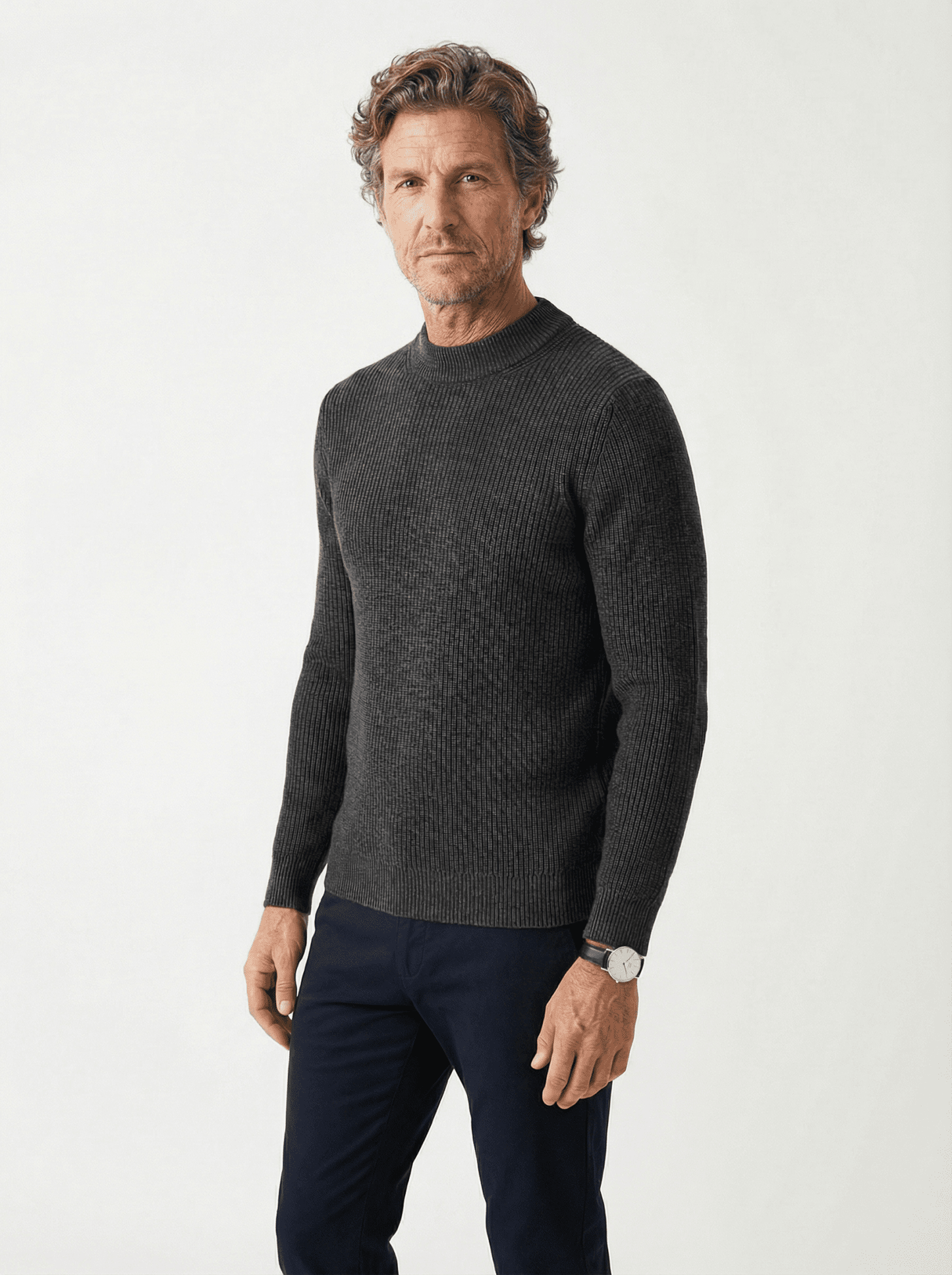 Stonebrook Studio - StonebrookStudio | Men’s Slim - Fit Ribbed Sweater – Classic Knit Style