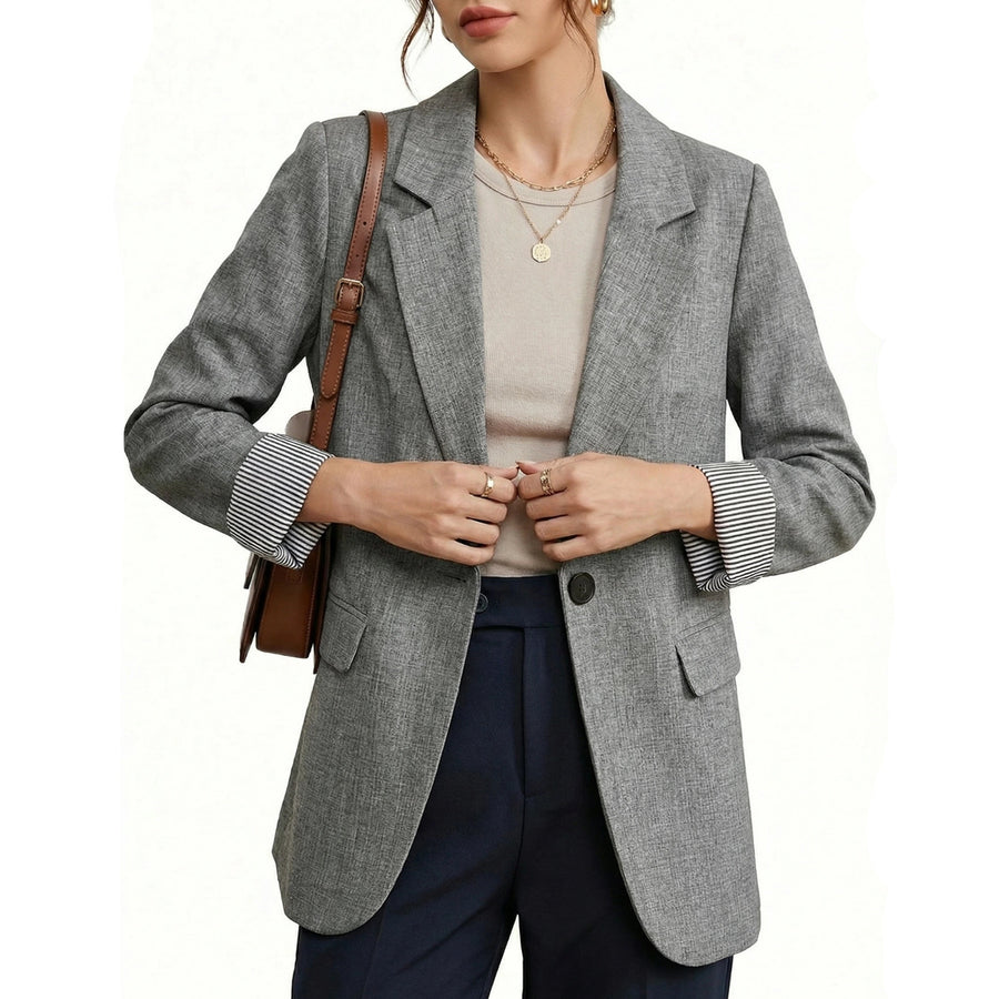 Stonebrook Studio - StonebrookStudio | Women’s Classic Blazer Single Button - Smart Casual All Season