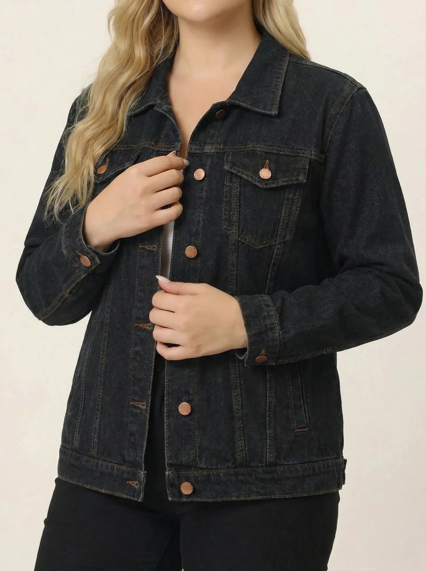 Stonebrook Studio - StonebrookStudio | Women’s Denim Jacket Soft Stretch Cotton - Everyday Comfort