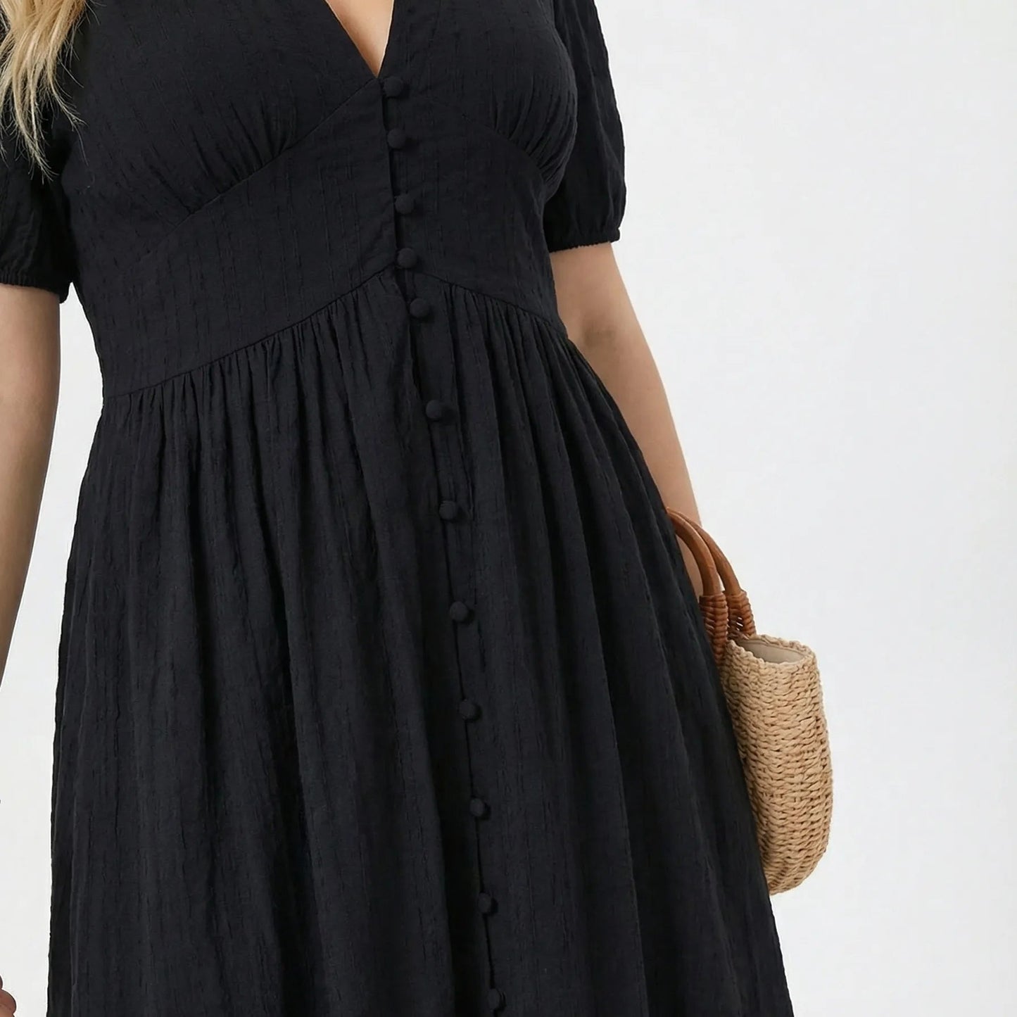 Stonebrook Studio - StonebrookStudio | Women’s Black Starlight Midi Dress - Lightweight Classic Fit