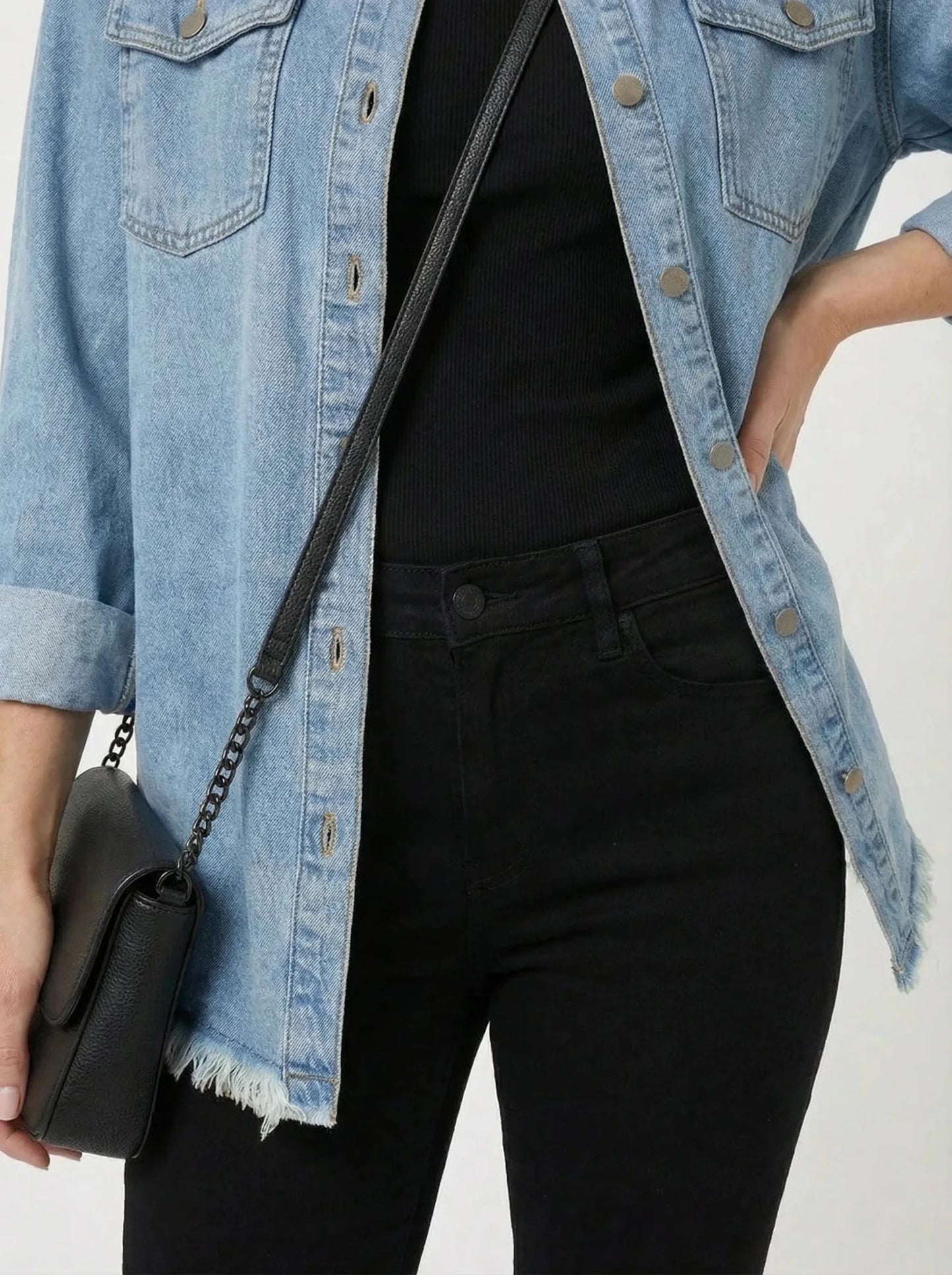 Stonebrook Studio - Stonebrook Studio | Women’s Loose Fit Denim Shirt Jacket Lightweight Cotton