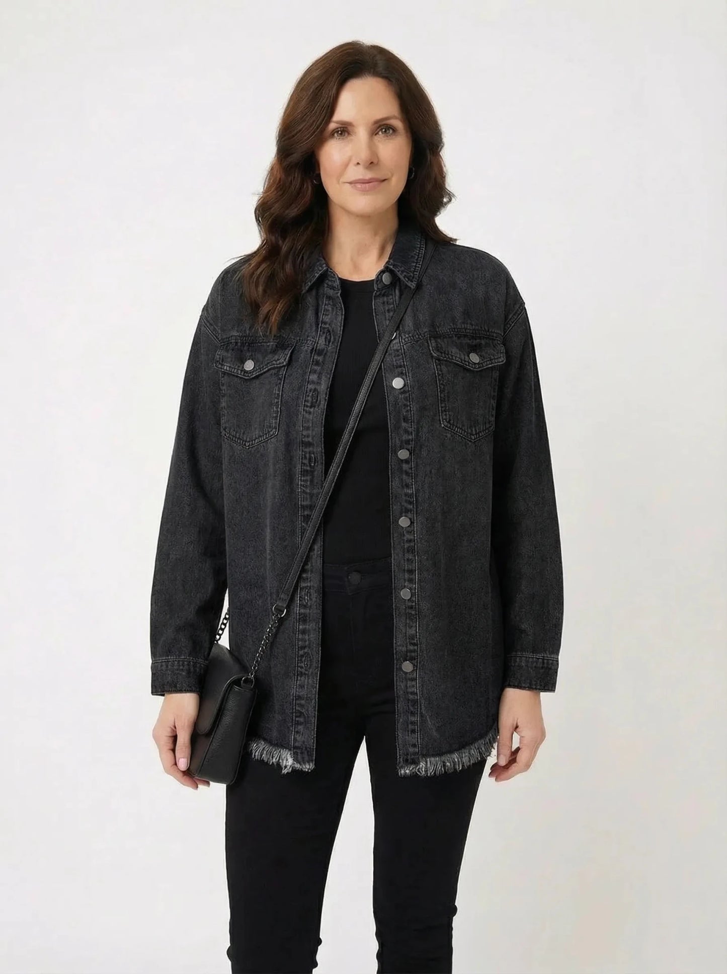 Stonebrook Studio - Stonebrook Studio | Women’s Loose Fit Denim Shirt Jacket Lightweight Cotton