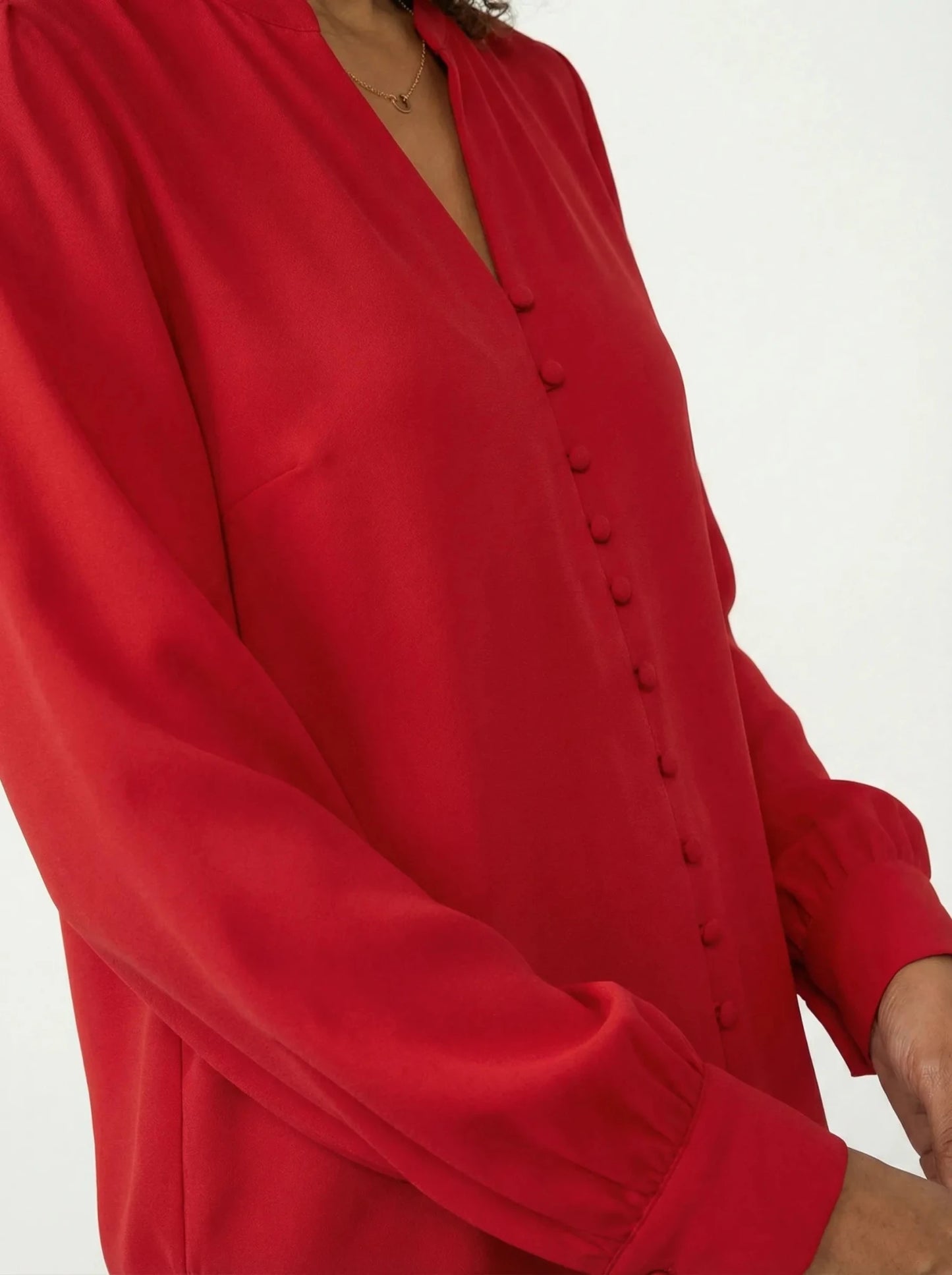 Stonebrook Studio - Stonebrook Studio | Women’s Button Through Blouse - Soft Long Sleeve Fit