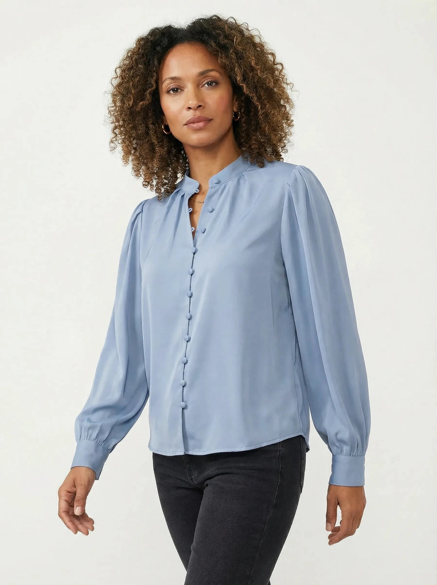 Stonebrook Studio - Stonebrook Studio | Women’s Button Through Blouse - Soft Long Sleeve Fit