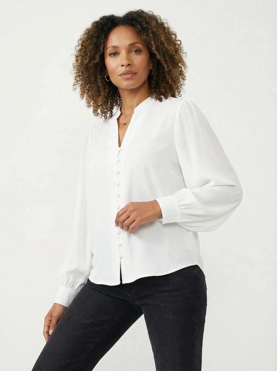 Stonebrook Studio - Stonebrook Studio | Women’s Button Through Blouse - Soft Long Sleeve Fit