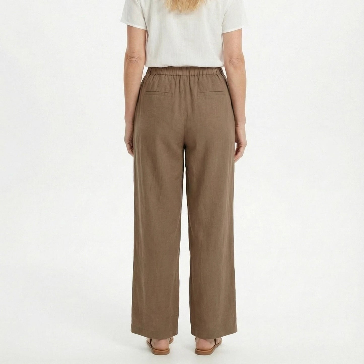 Stonebrook Studio - StonebrookStudio | Women’s High Waist Linen Pants - Loose Fit Breathable Comfort