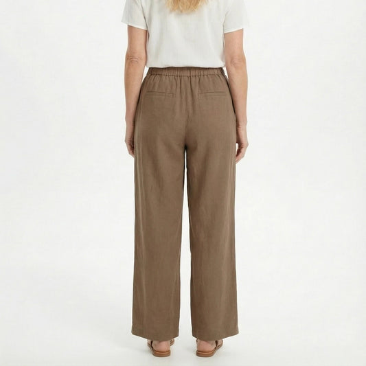 Stonebrook Studio - StonebrookStudio | Women’s High Waist Linen Pants - Loose Fit Breathable Comfort