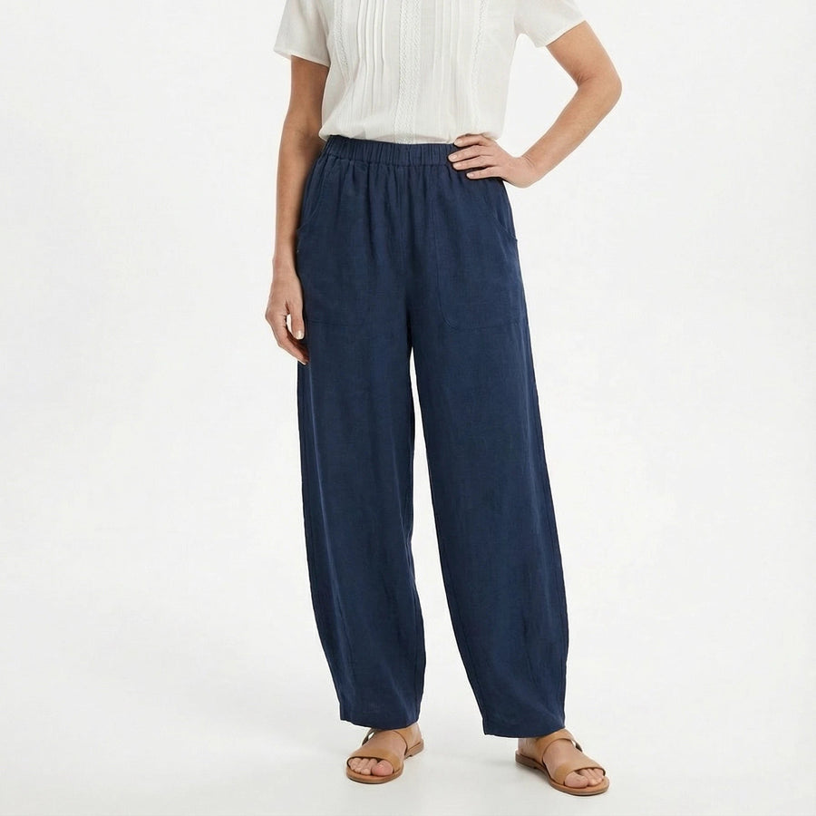 Stonebrook Studio - StonebrookStudio | Women’s High Waist Linen Pants - Loose Fit Breathable Comfort