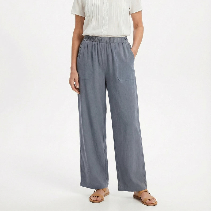 Stonebrook Studio - StonebrookStudio | Women’s High Waist Linen Pants - Loose Fit Breathable Comfort