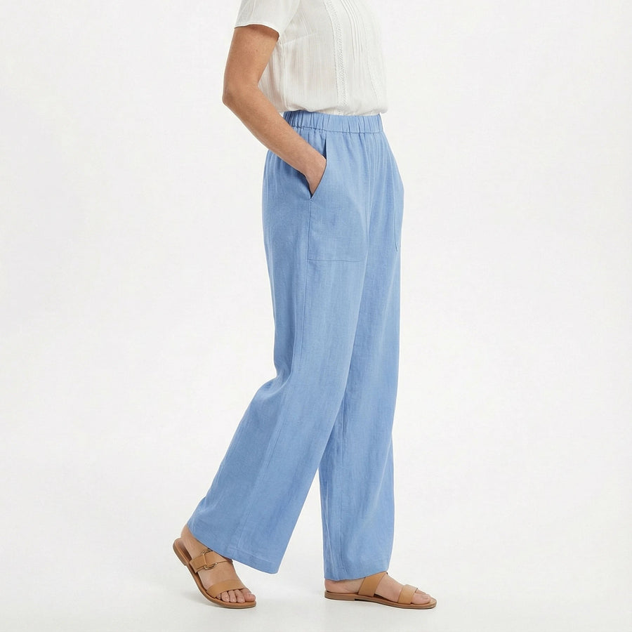 Stonebrook Studio - StonebrookStudio | Women’s High Waist Linen Pants - Loose Fit Breathable Comfort