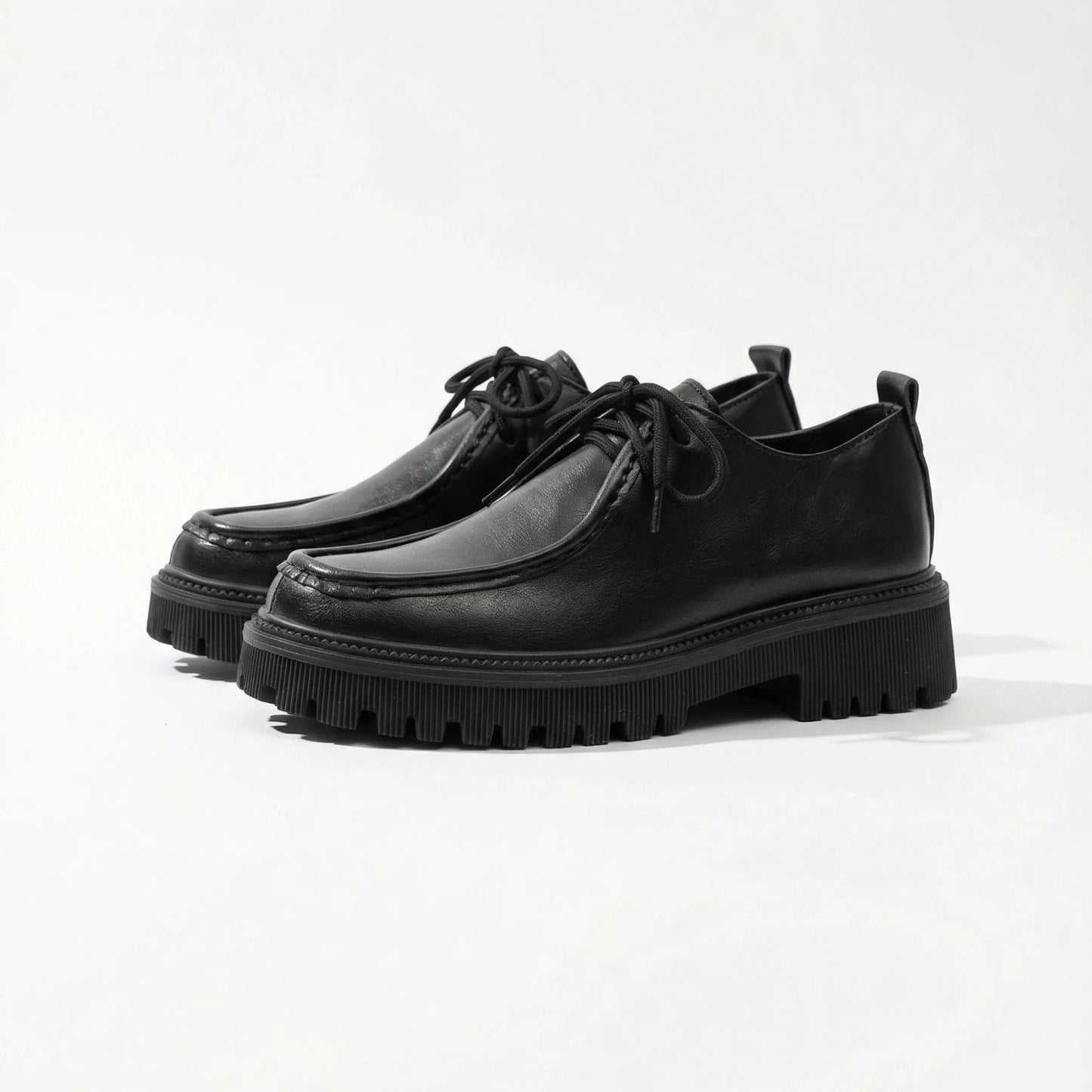 Stonebrook Studio - Stonebrook Studio | Women’s Lace - Up Loafers Retro British Chunky Heel