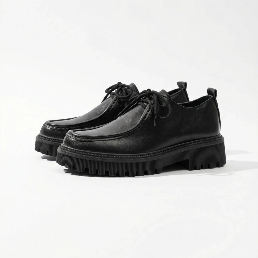 Stonebrook Studio - Stonebrook Studio | Women’s Lace - Up Loafers Retro British Chunky Heel
