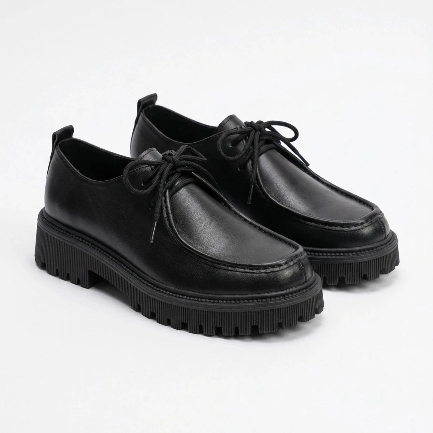 Stonebrook Studio - Stonebrook Studio | Women’s Lace - Up Loafers Retro British Chunky Heel