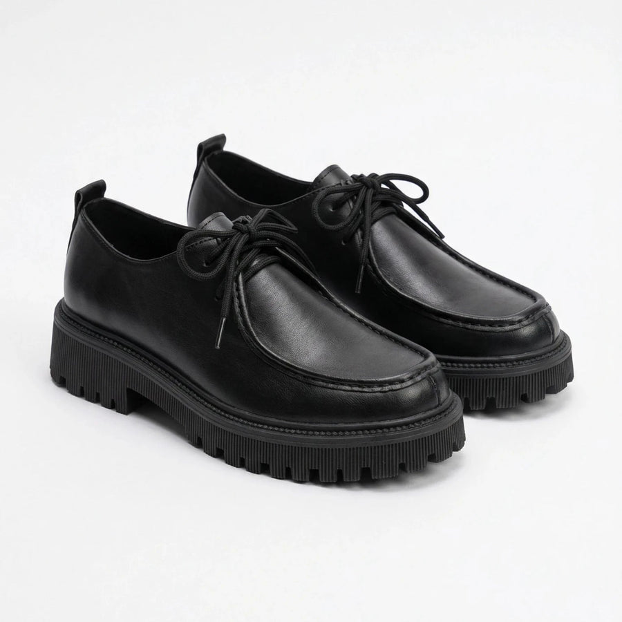 Stonebrook Studio - Stonebrook Studio | Women’s Lace - Up Loafers Retro British Chunky Heel