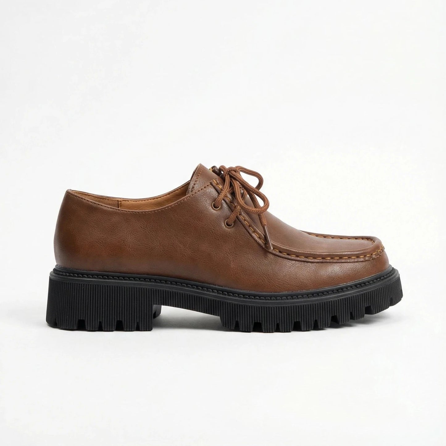 Stonebrook Studio - Stonebrook Studio | Women’s Lace - Up Loafers Retro British Chunky Heel