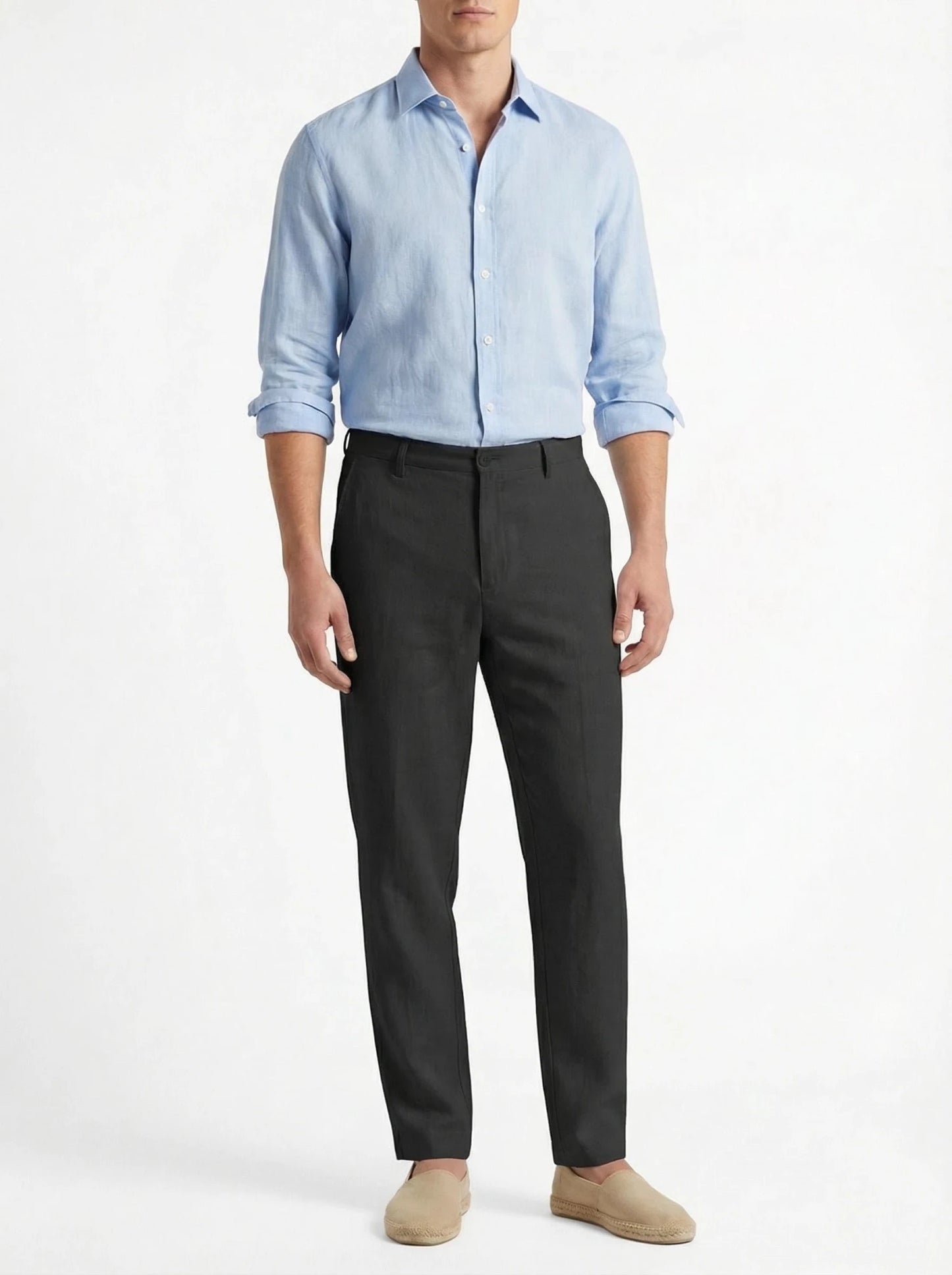 Stonebrook Studio - Stonebrook Studio | Men’s Casual Linen Trousers - Straight Fit