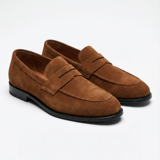 Stonebrook Studio - StonebrookStudio | Men's Suede Penny Loafers - Casual Breathable Slip - On
