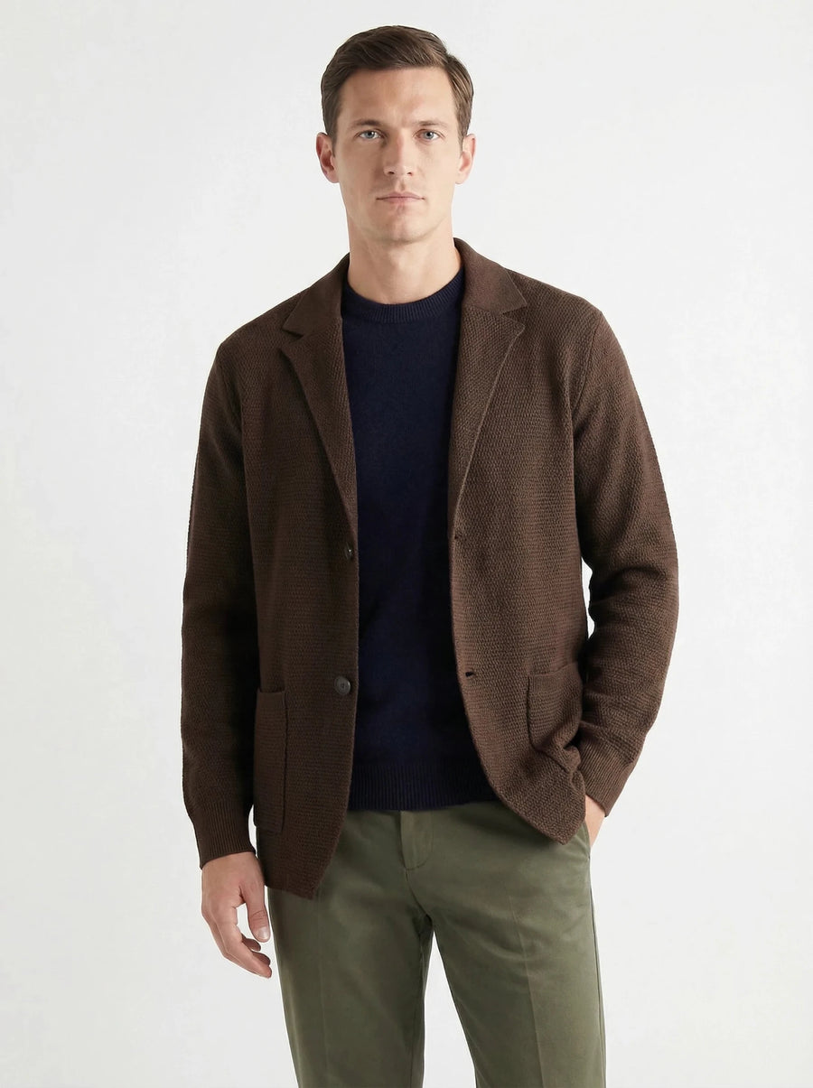 Stonebrook Studio - StonebrookStudio | Men's Lightweight Wool Knitted Blazer