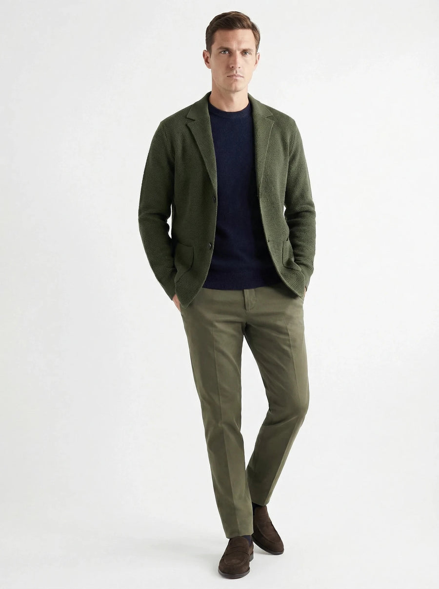 Stonebrook Studio - StonebrookStudio | Men's Lightweight Wool Knitted Blazer