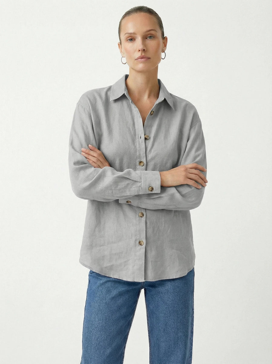 Stonebrook Studio - StonebrookStudio | Women’s Long Sleeve Linen Cotton Shirt