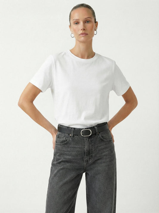 Stonebrook Studio - Stonebrook Studio | Women’s 100% Cotton Short Sleeve T-Shirt - Relaxed Fit