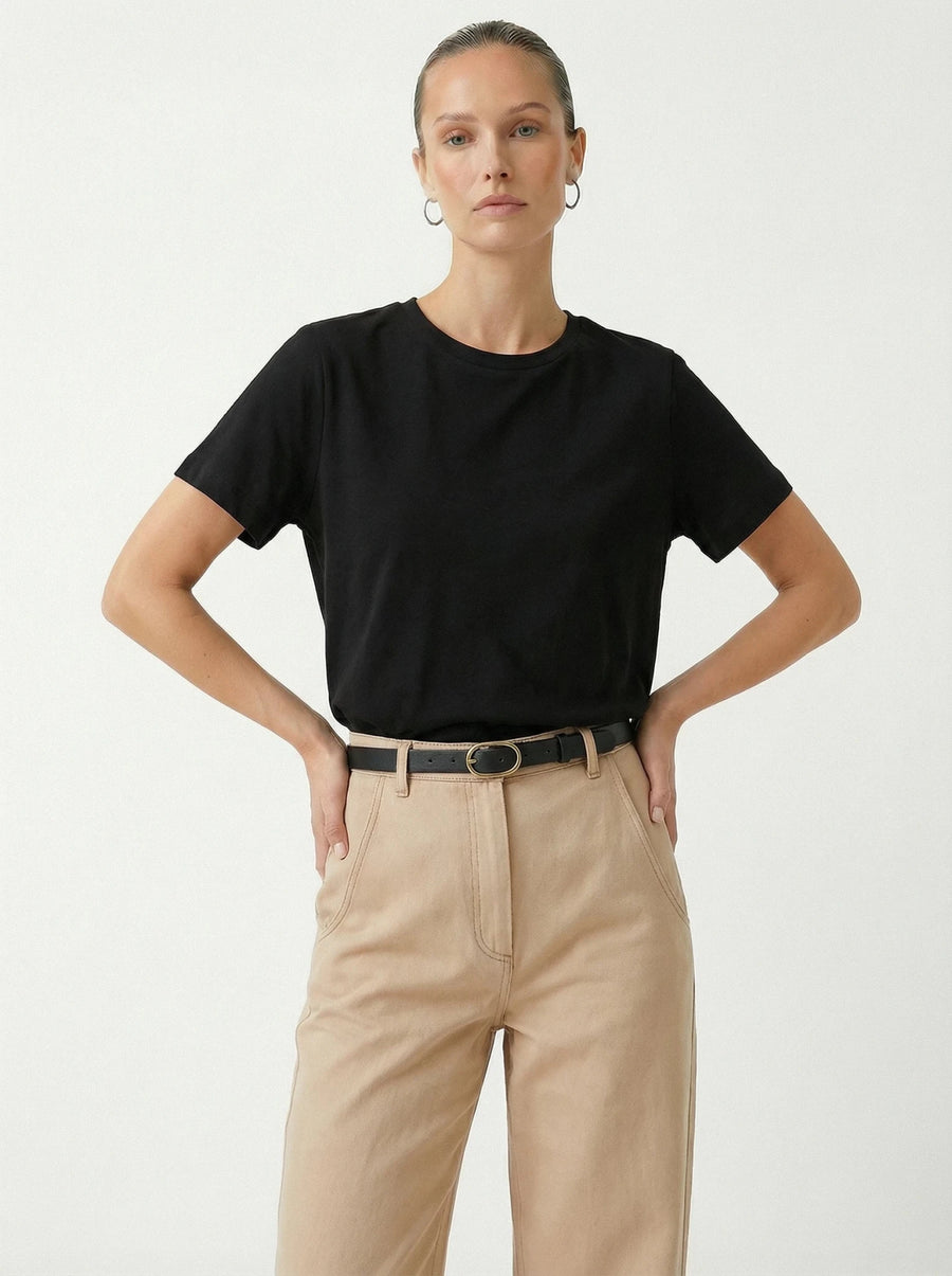 Stonebrook Studio - Stonebrook Studio | Women’s 100% Cotton Short Sleeve T-Shirt - Relaxed Fit