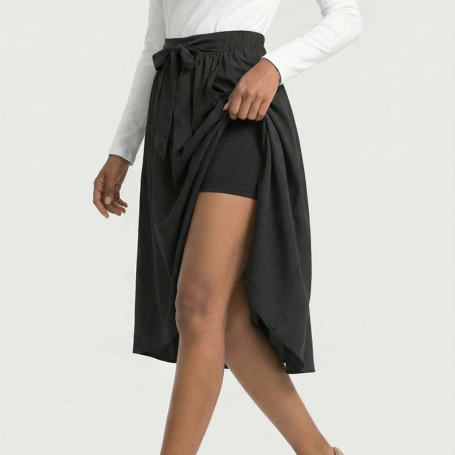Stonebrook Studio - StonebrookStudio | Women’s High Waisted Midi Casual Skirt