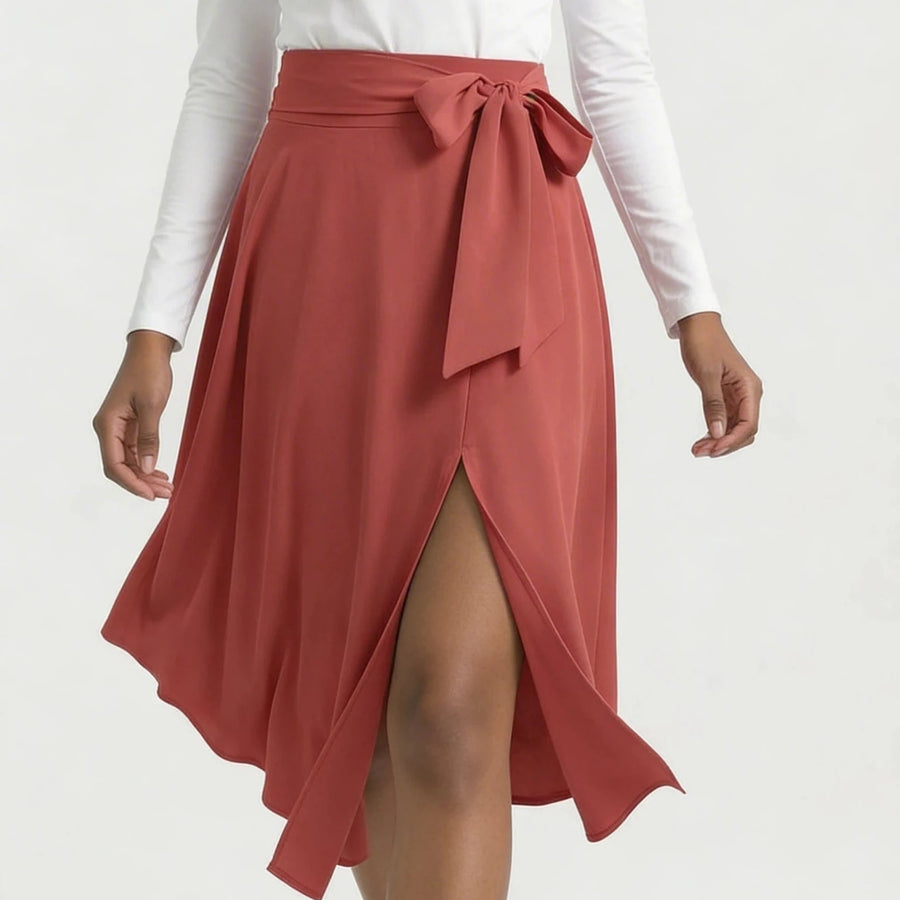 Stonebrook Studio - StonebrookStudio | Women’s High Waisted Midi Casual Skirt