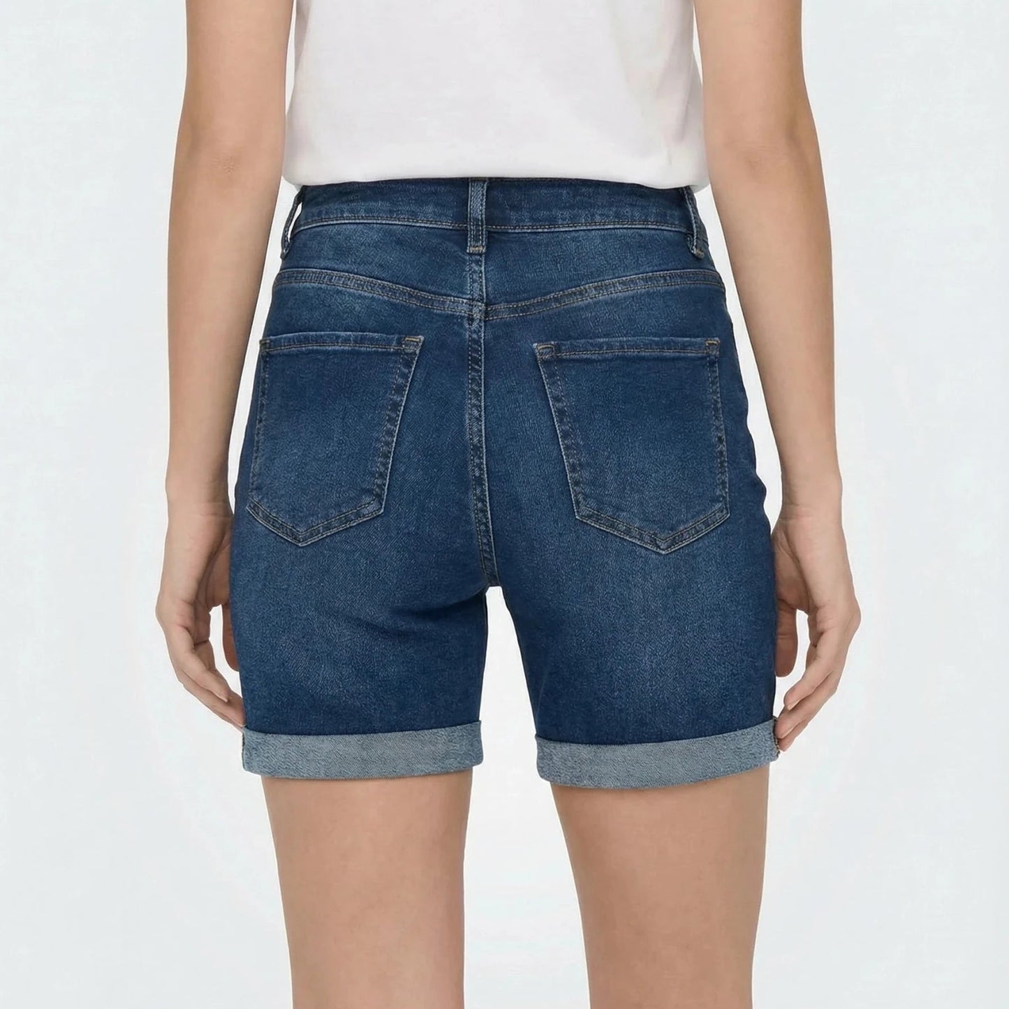Stonebrook Studio - StonebrookStudio | Women’s High Waisted Bermuda Washed Denim Shorts